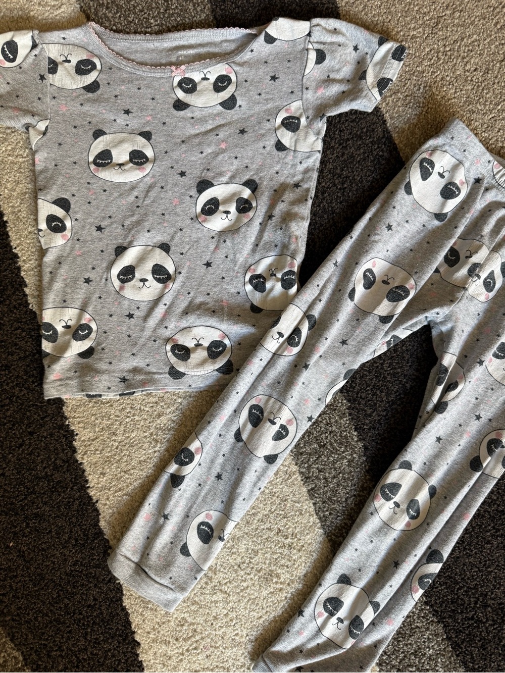 Carters Panda print pajama set - Picture 2 of 3